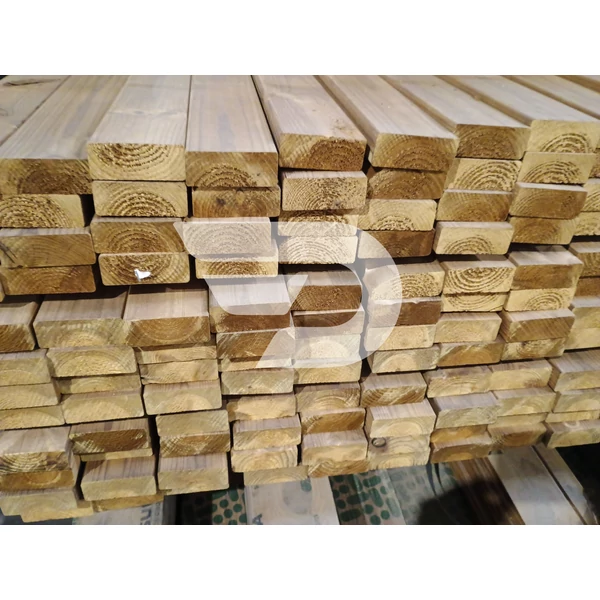 28x68x3900 Erdeifenyő (Borovi) Thermo Élgömb. Stafni (SW) AB